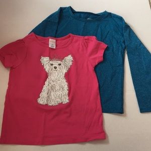 2/$12 Lot of 2 Gymboree Tops Girls 6 LS SS